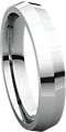 14K White 4mm Knife Edge Comfort Fit Band