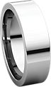 14K White 6mm Flat Comfort Fit Band
