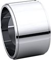 14K White 12mm Flat Edge Band