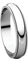 14K White 4mm Milgrain Band