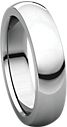 14K White 5mm Heavy Comfort Fit Band