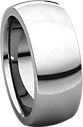 14K White 8mm Heavy Comfort Fit Band