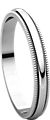 14K White 2.5mm Milgrain Band