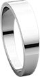 14K White 5mm Flat Tapered Band