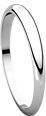 14K White 2.5mm Half Round Tapered Band