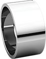 14K White 10mm Flat Band