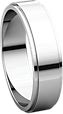 14K White 5mm Flat Edge Band
