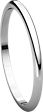 14K White 1.5mm Half Round Band