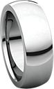 14K White 7mm Heavy Comfort Fit Band