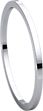 14K White 1mm Flat Wedding Band
