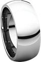 14K White 8mm Comfort Fit Band
