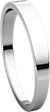 14K White 3mm Flat Tapered Band