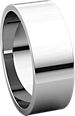 14K White 7mm Flat Band