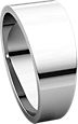 14K White 8mm Flat Tapered Band