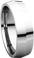 14K White 6mm Knife Edge Comfort Fit Band