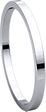 14K White 1.5mm Flat Band