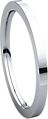 14K White 1.5mm Flat Comfort Fit Band