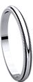 14K White 2mm Milgrain Band