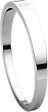 14K White 2.5mm Flat Tapered Band