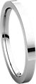 14K White 2mm Flat Comfort Fit Band