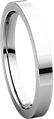 14K White 2.5mm Flat Comfort Fit Band