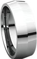 14K White 7mm Knife Edge Comfort Fit Band