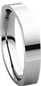 14K White 4mm Square Comfort Fit Band