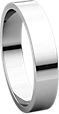 14K White 4mm Flat Band
