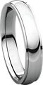 14K White 4mm Comfort Fit Edge Band