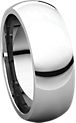 14K White 7mm Comfort Fit Band