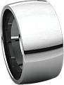 14K White 10mm Light Comfort Fit Band