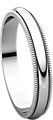 14K White 3mm Milgrain Band