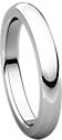 14K White 3mm Heavy Comfort Fit Band