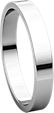 14K White 3mm Flat Band