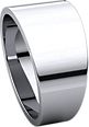 14K White 10mm Flat Tapered Band