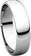 14K White 5mm Half Round Light Band