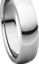 14K White 6mm Heavy Comfort Fit Band
