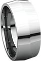 14K White 8mm Knife Edge Comfort Fit Band