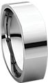 14K White 6mm Square Comfort Fit Band