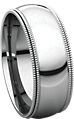 14K White 7mm Double Milgrain Comfort Fit Band