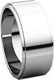 14K White 8mm Flat Edge Band