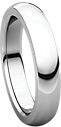 14K White 4mm Heavy Comfort Fit Band