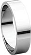 14K White 5mm Flat Band