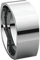 14K White 8mm Square Comfort Fit Band