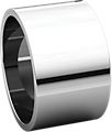 14K White 12mm Flat Band