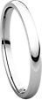 14K White 2mm Light Comfort Fit Band