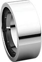 14K White 8mm Flat Comfort Fit Band