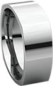 14K White 7mm Square Comfort Fit Band