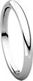 14K White 2mm Comfort Fit Band