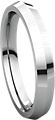 14K White 3mm Knife Edge Comfort Fit Band